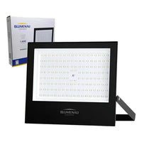 BLUMENAU REFLETOR ALUM QUAD IP66 150W BIVOLT 6500K PRETO