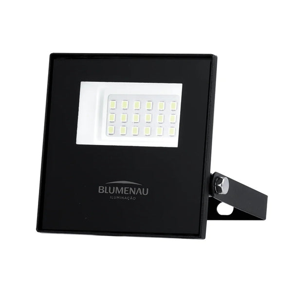 BLUMENAU REFLETOR ALUM QUAD IP66 20W BIVOLT 6500K PRETO