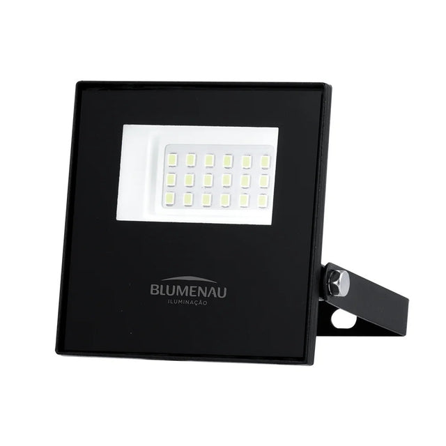 BLUMENAU REFLETOR ALUM QUAD IP66 20W BIVOLT 6500K PRETO