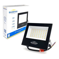 BLUMENAU REFLETOR ALUM QUAD IP66 50W BIVOLT 6500K PRETO