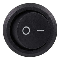 Botão redondo 6a preto ld 64