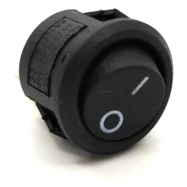 Botão redondo 6a preto ld 64