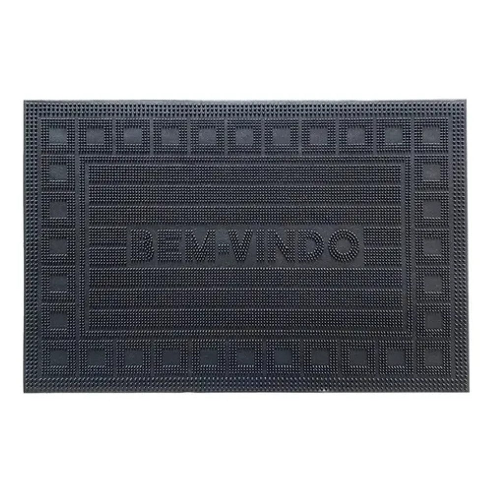 CAPACHO BORRACHA DOTS 60X40CM BEMVINDO QUADRADOS