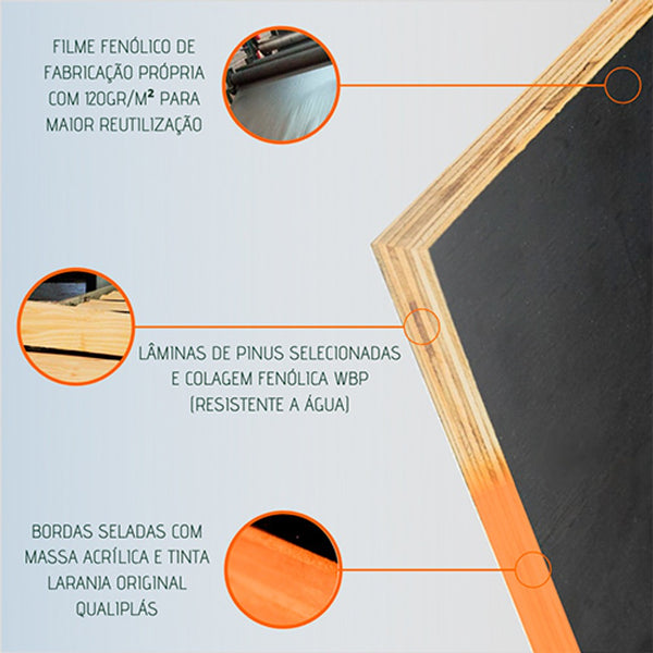 COMPENSADO FENOLICO CAPA PINUS 220 X110 14MM