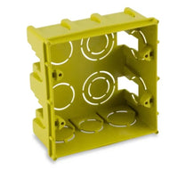 Caixa de luz 4x4 ff plástica amarela quadrada
