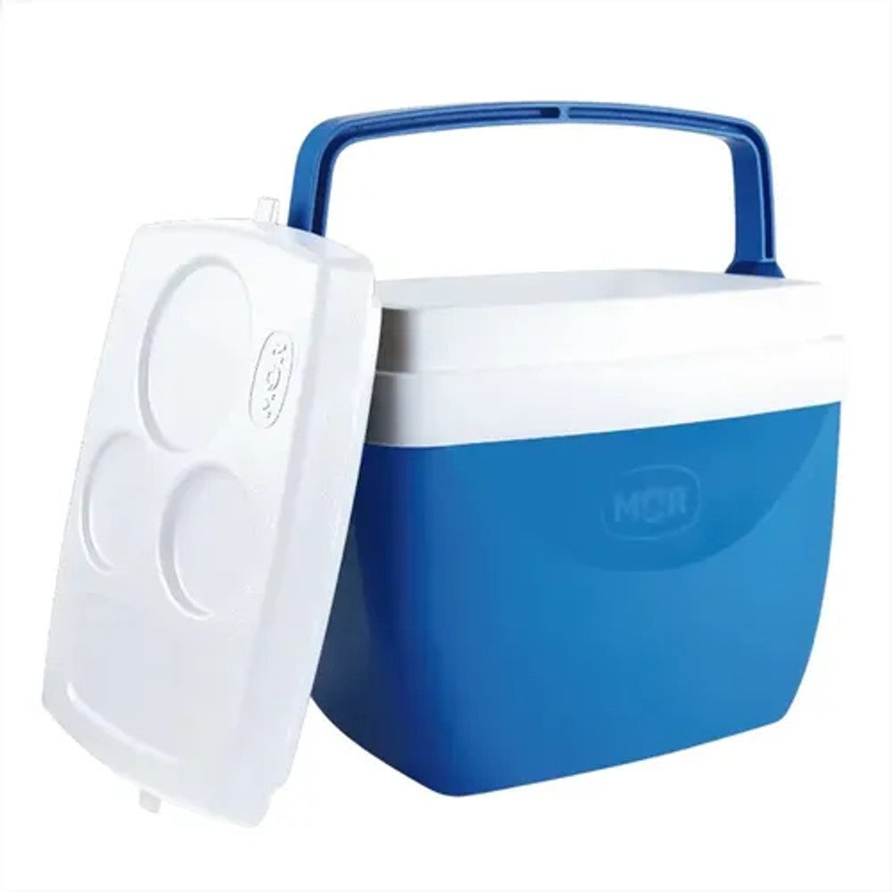 Caixa térmica 12 litros azul e branco