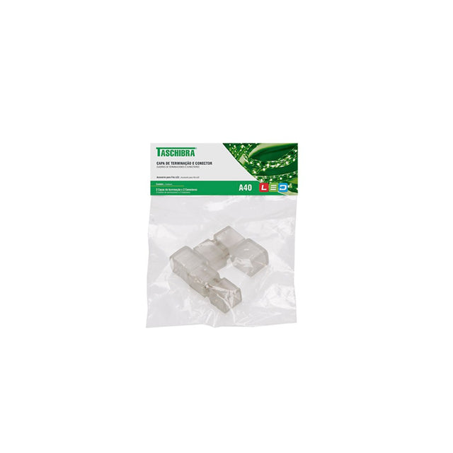 Capa terminação e conector para fita LED