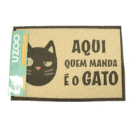 Capacho vinílico estampado 60x40cm aqui quem manda