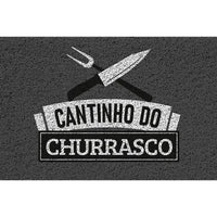 Capacho vinílico estampado cantinho do churrasco 60x40cm