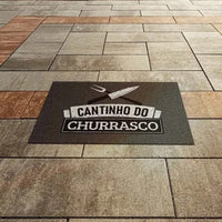 Capacho vinílico estampado cantinho do churrasco 60x40cm