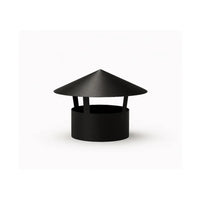 Chapeu chines preto 200mm para lareira de centro
