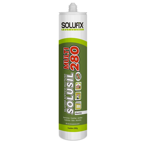 Cola silicone universal acético alumínio 280ml