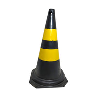 Cone de sinalização 50cm amarelo e preto
