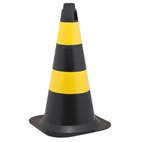 Cone de sinalização 50cm amarelo e preto
