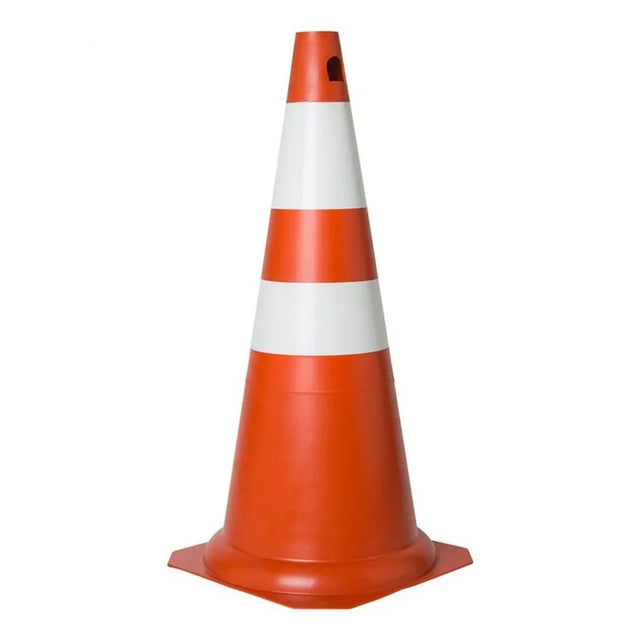 Cone de sinalização 75cm laranja e branco