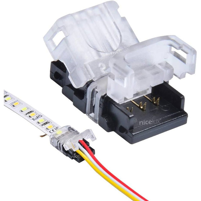 Conector para fita led 60/120 leds 3 peças