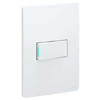 Conjunto 1 interruptor paralelo 4x2 branco com luz