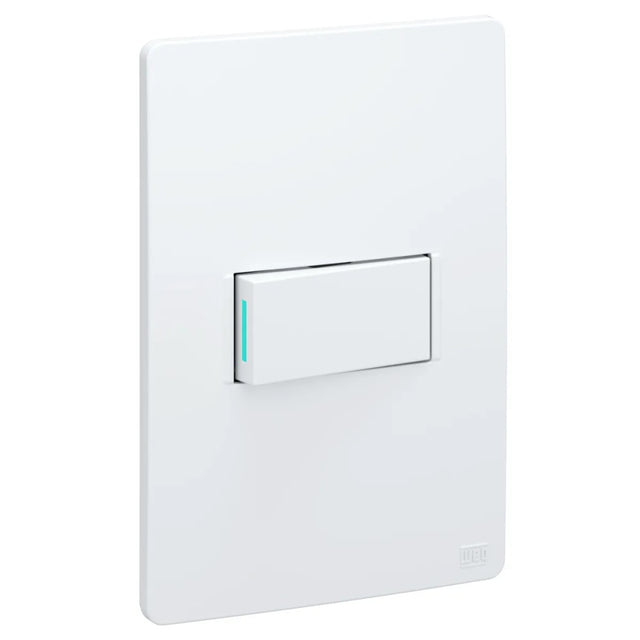 Conjunto 1 interruptor paralelo 4x2 branco com luz