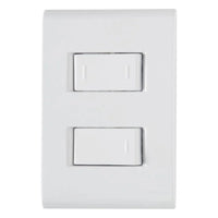Conjunto 1 interruptor simples e 1 paralelo liz branco