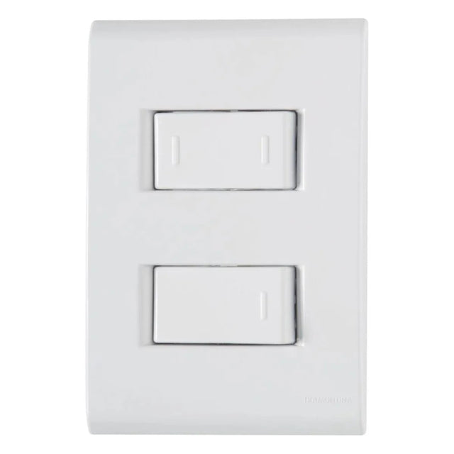 Conjunto 1 interruptor simples e 1 paralelo liz branco