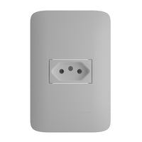 Conjunto 1 tomada 2 polos 10a 250v para móveis