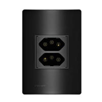 Conjunto 1 tomada 20a 250v 4x2 revita carbono
