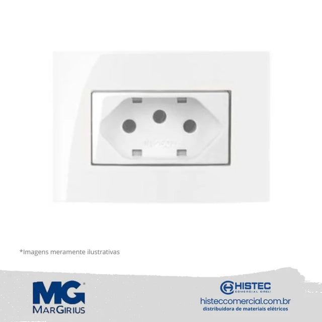 Conjunto 1 tomada 2p+t 20a 250v para móveis
