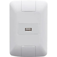 Conjunto 1 tomada usb 15a bivolt aria branco