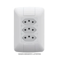 Conjunto 3 tomadas 2p+t 20a 250v aria branco