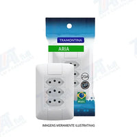 Conjunto 3 tomadas 2p+t 20a 250v aria branco