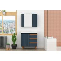 Conjunto de banheiro roma 80cm petróleo