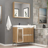 Conjunto gabinete 80cm itapua thassos com cuba