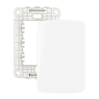 Conjunto placa cega 4x2 com suporte branco