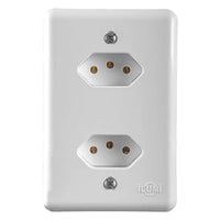 Conjunto tomada 2 polos 10a 250v para móveis