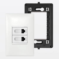 Conjunto tomada RJ45 cat 6 4x2 branco