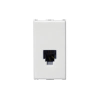 Conjunto tomada rj11 iris branco