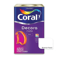 Coral Decora Matte Acrilico Prem Fosco 18lts Branco