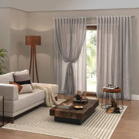 Cortina duplex artesanale prata 360x250cm