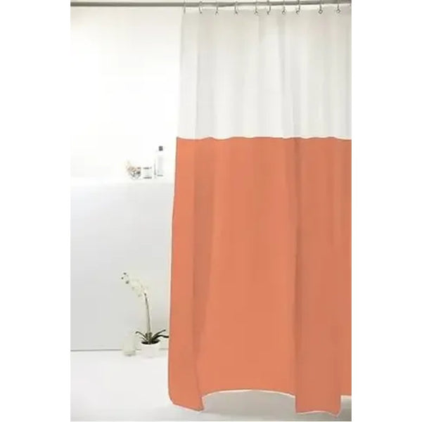 Cortina para box em pvc com visor 198x180cm salmão