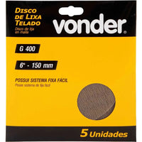 Disco abrasivo telado 150mm grão 400
