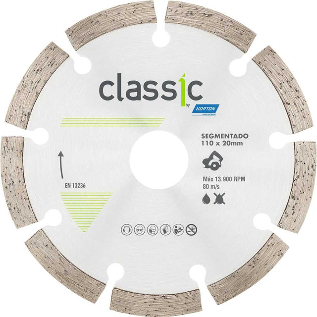Disco diamantado segmentado 110x20mm classic