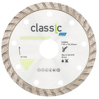 Disco diamantado turbo classic 110x7x22.23mm