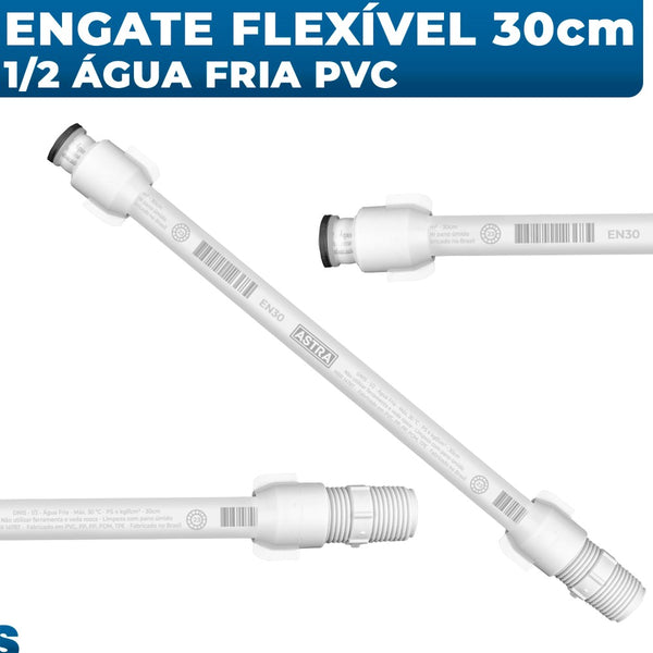 Engate flexível 30cm para água fria 1/2 polegada