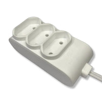 Extensão 3 tomadas 2p+t 15cm 10a branca