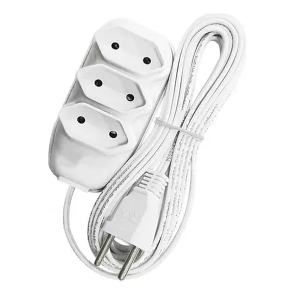 Extensão elétrica 15 metros 2x0.75mm com tomada tripla
