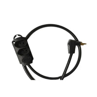 Extensão elétrica 2 tomadas 20a 3x2,5mm² 2 metros preto