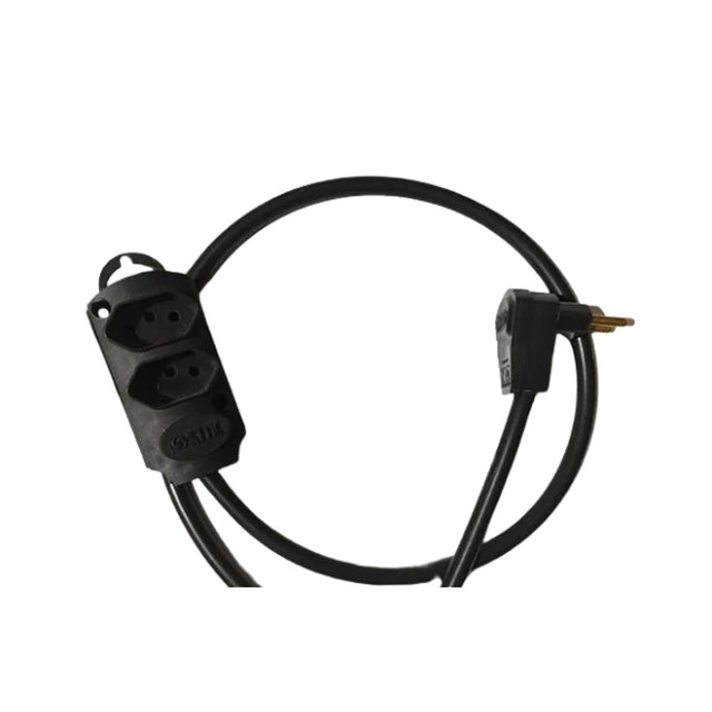 Extensão elétrica 2 tomadas 20a 3x2,5mm² 2 metros preto