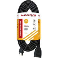 Extensão elétrica 20m 20a 3x2,50mm² pp preto