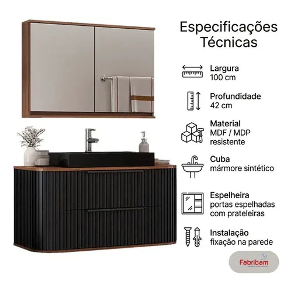 FABRIBAM CONJ ALICE 100 SUSP CCUBA ALICE PTO PRETO C C