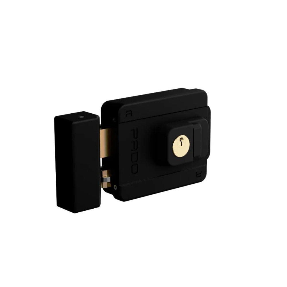 Fechadura elétrica de aço mp 590 150 preta